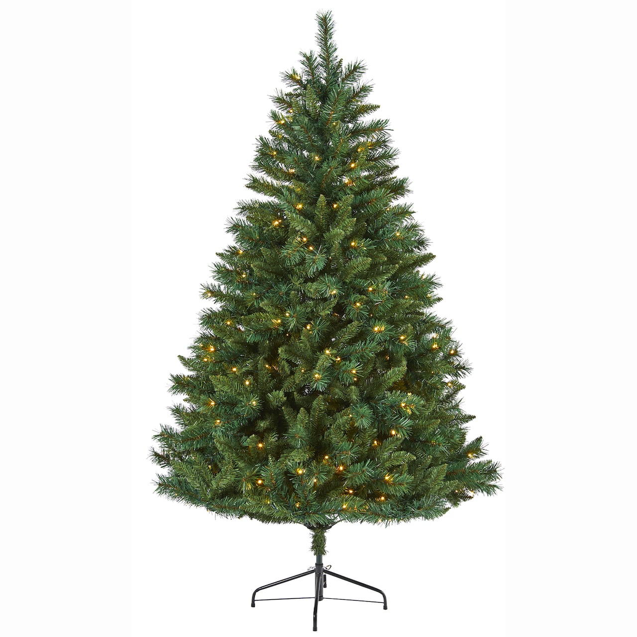6ft. Pre-Lit Rocky Mountain Mixed Pine Artificial Christmas Tree, 300 LED Lights